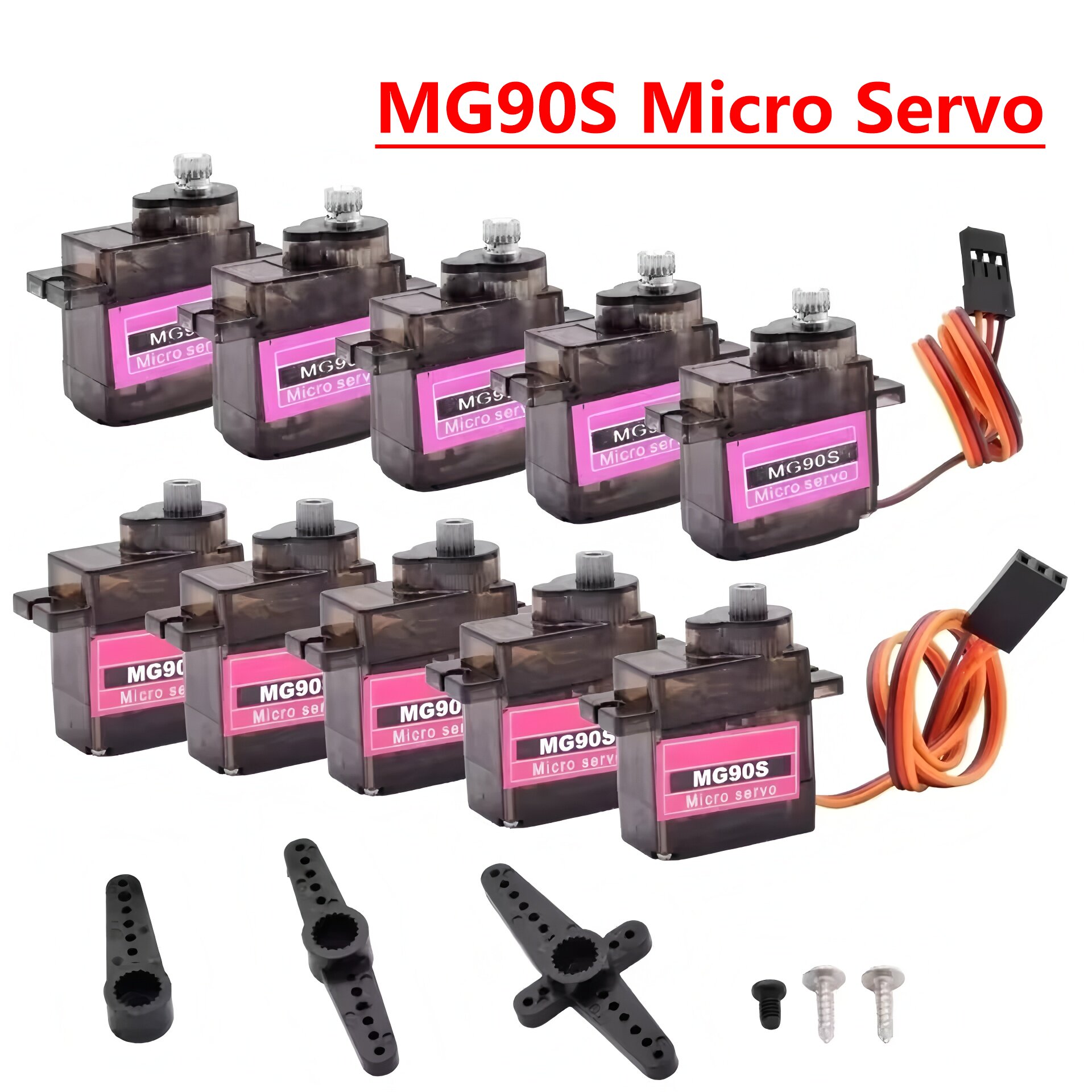 Sg90 Servo - 4/5/10/20 قطعة MG90S مايكرو محرك معزز