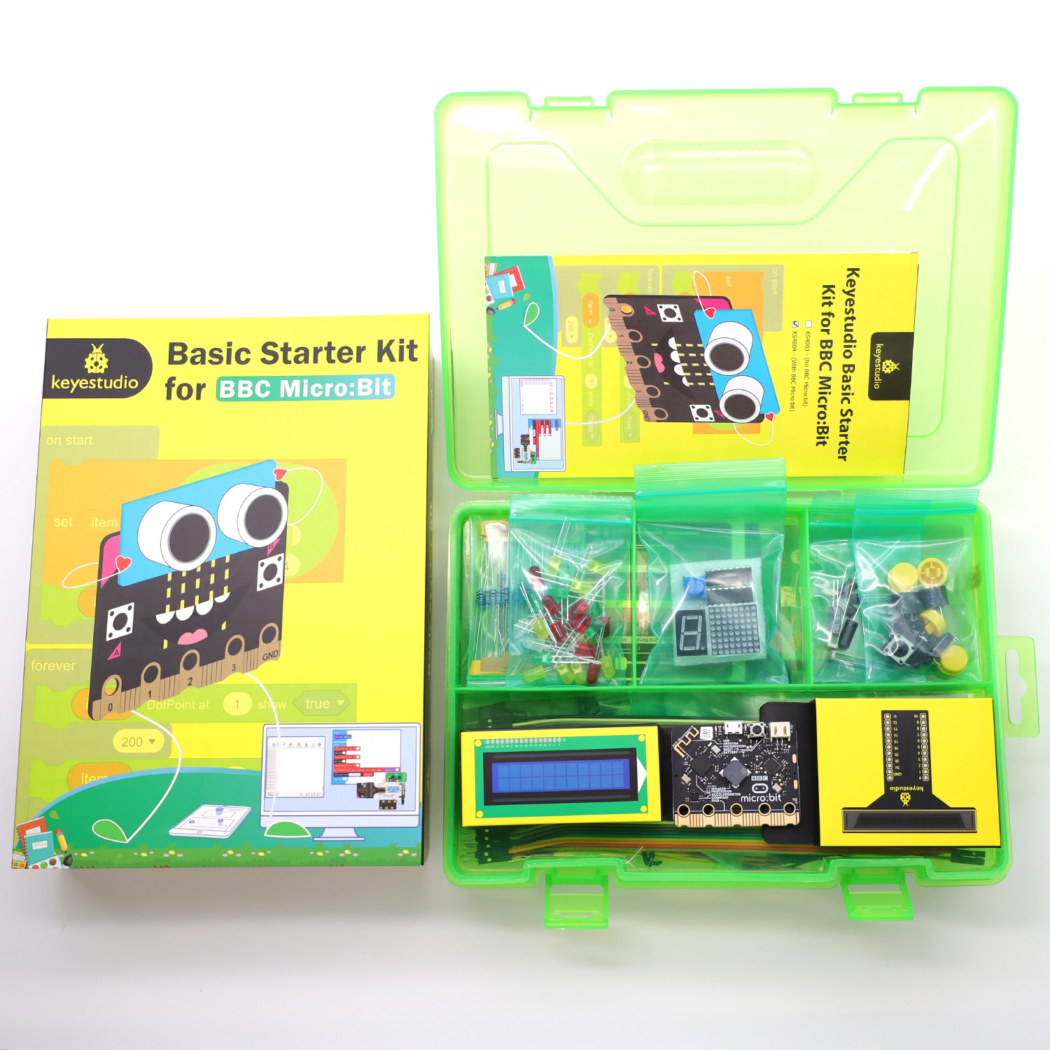 KEYESTUDIO-Basic Starter Kit ل - مراجعة Microbit Robot وسعره