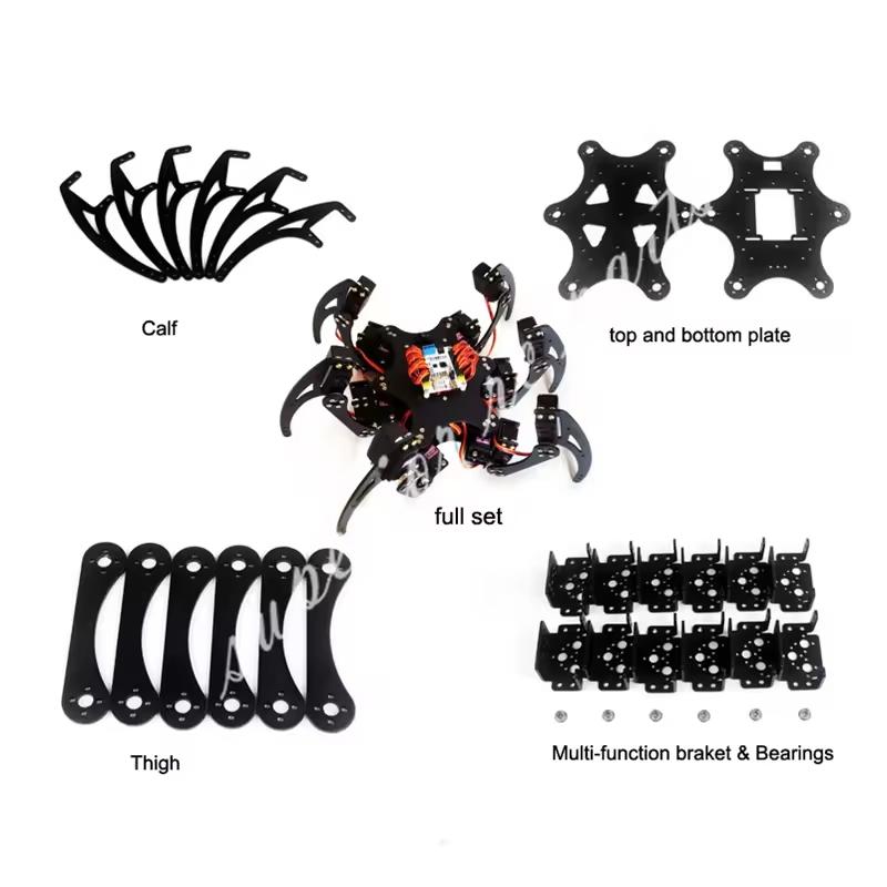 18 DOF الألومنيوم Hexapod العن - مراجعة Arduino Robot وسعره