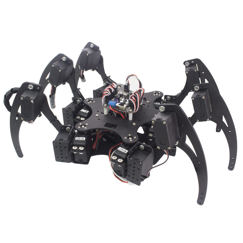 18 DOF الألومنيوم Hexapod العن - مراجعة Arduino Robot وسعره