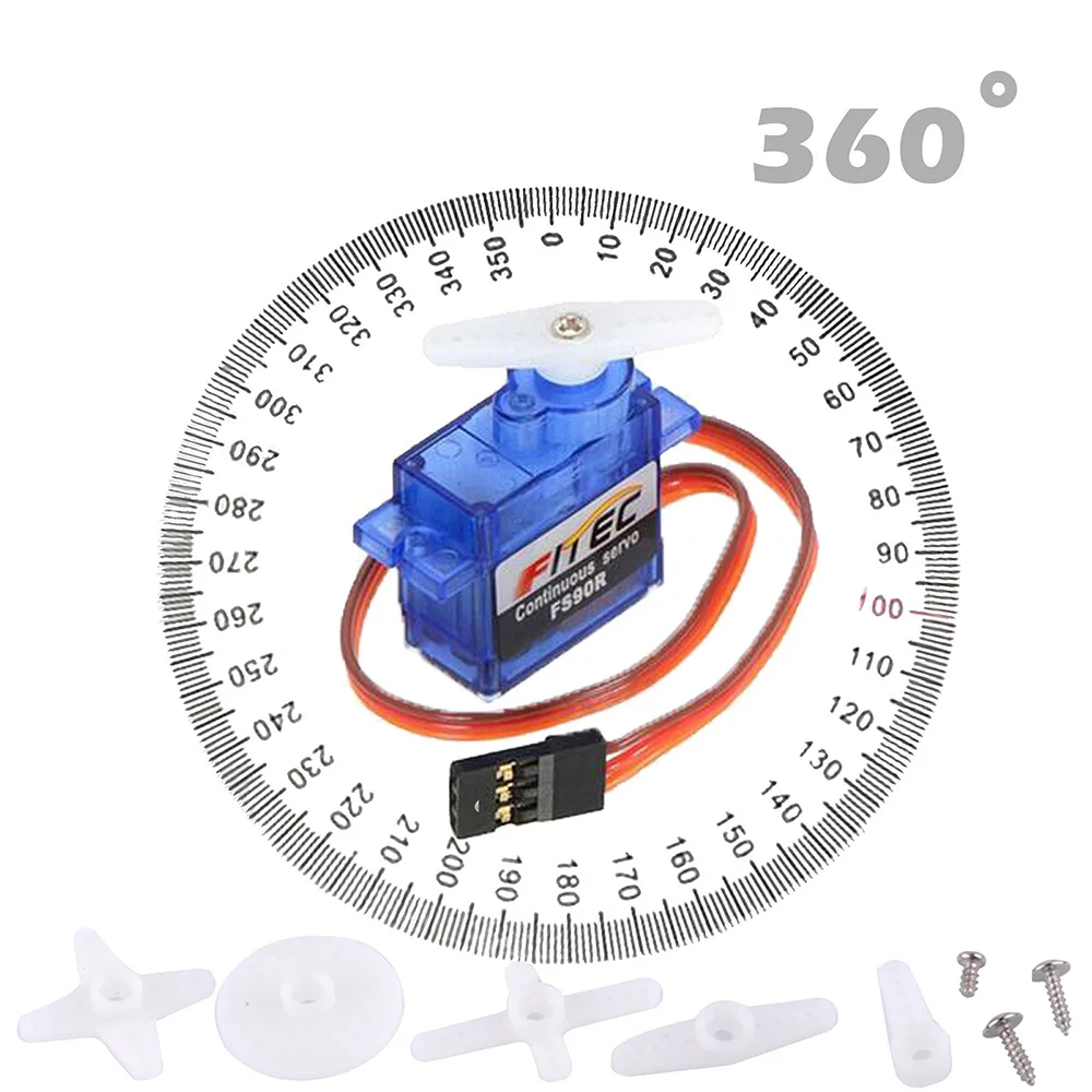 Feetech Mini FS90R مايكرو سيرف - مراجعة Arduino Robot وسعره