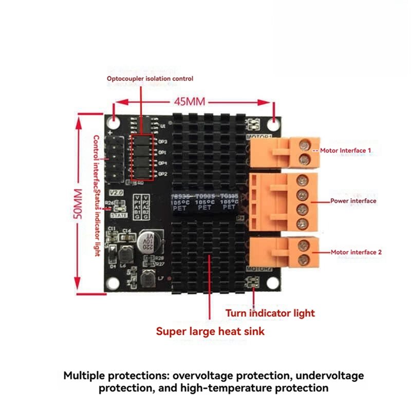 وحدة تحكم محرك كهربائي بفرشاة  - مراجعة L298N Module وسعره