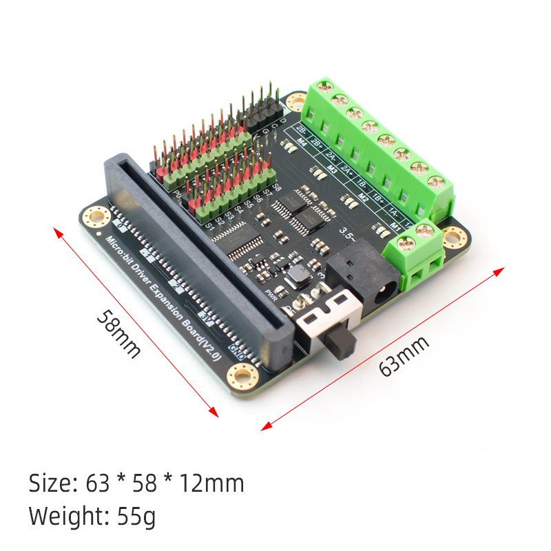 لوحة توسعة لتشغيل المحركات من  - مراجعة Microbit Robot وسعره