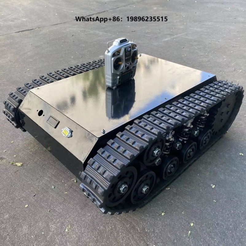 شاسيه روبوت كهربائي ذكي للتحكم - مراجعة Tracked Robot Chassis وسعره