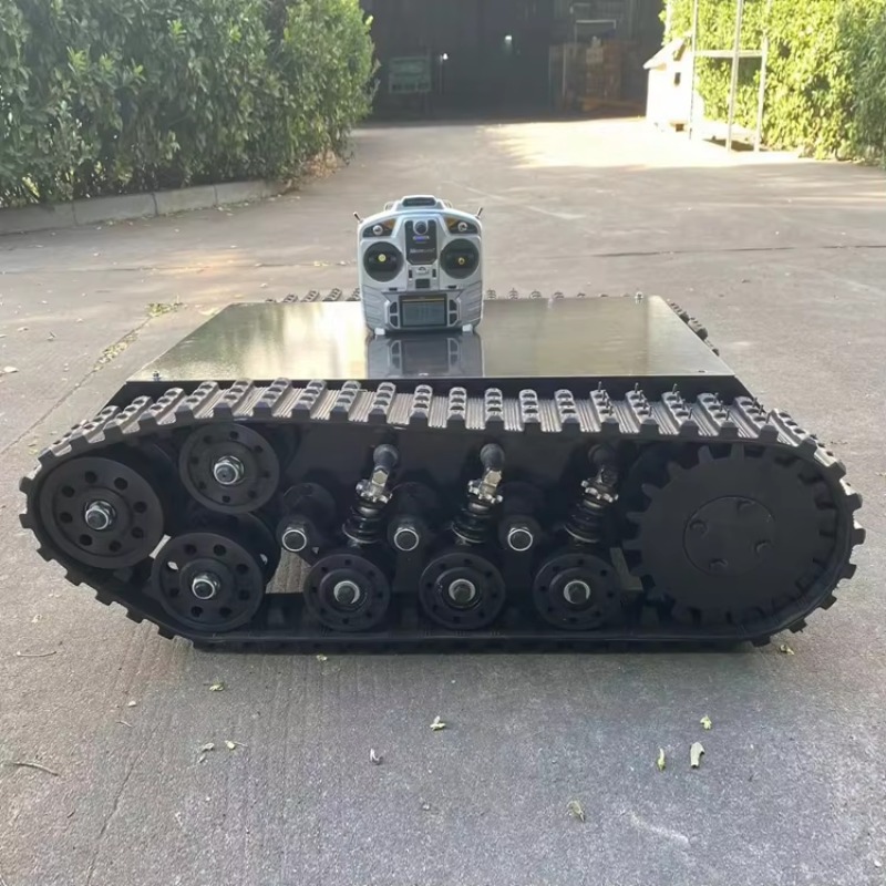 شاسيه روبوت كهربائي ذكي للتحكم - مراجعة Tracked Robot Chassis وسعره