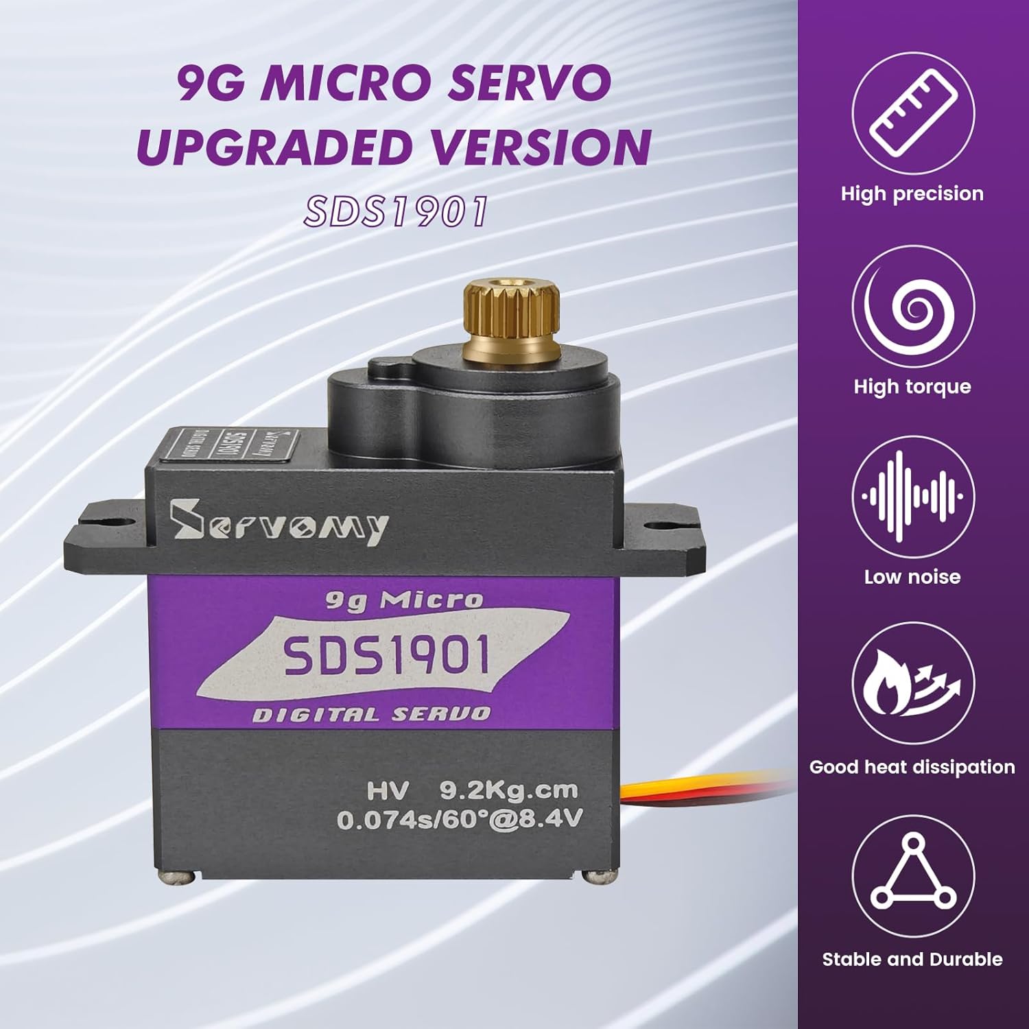 SERVOMY-SDS1901 Digital 9G Mic - مراجعة Sg90 Servo وسعره