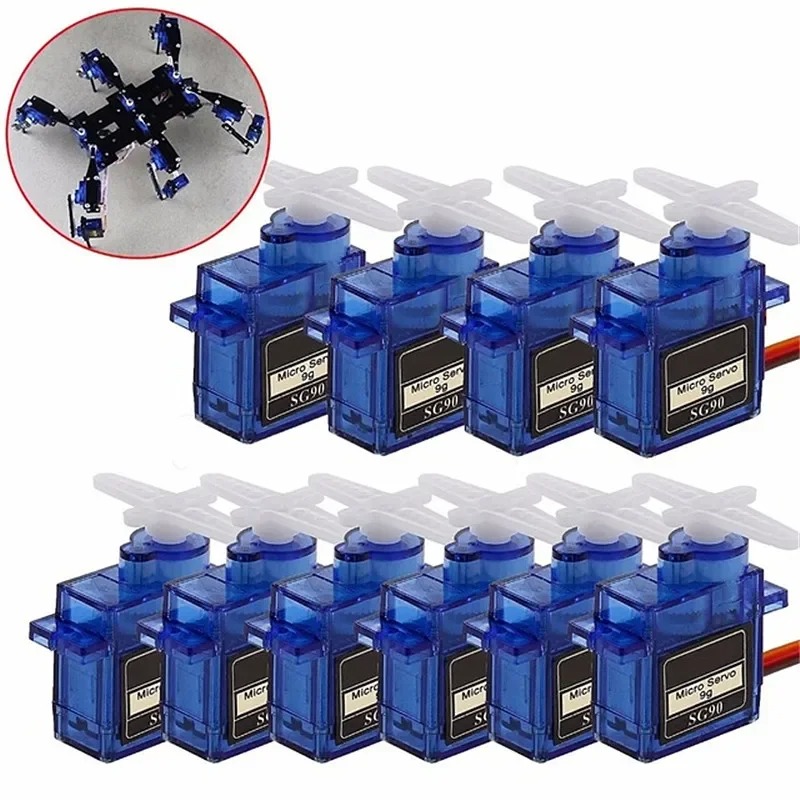 محرك سيرفو صغير SG90 9G بتروس  - مراجعة Sg90 Servo وسعره