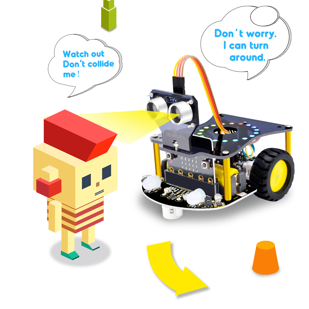Kidsbits 2WD Microbit V2 Robot - مراجعة Microbit Robot وسعره