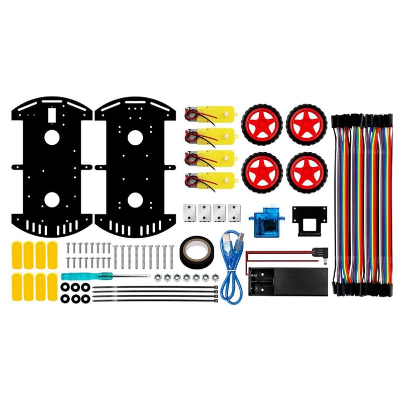 طقم سيارة روبوتية ذكية WOWFU-4 - مراجعة Robot Car Kit وسعره